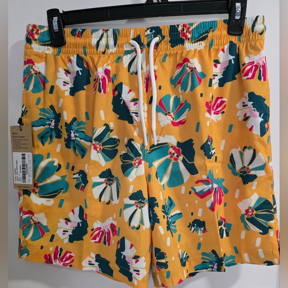 Degappe Other - Degappe Mens Swim Trunks, Yellow, Size L